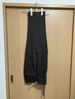 ユニクロ タックワイドパンツ チドリ DARKBROWN S 股下66cmに裾上