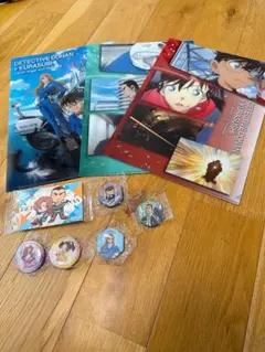 くら寿司 名探偵コナン クリアファイル3枚マグネットシート　缶バッチ　ステッカー