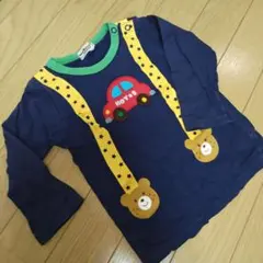 MIKI HOUSE 車とクマの長袖 ロンT 90cm