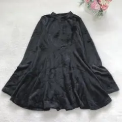 グレイル ハイネックニットワンピース フレア シャギー シンプル カジュアル 黒