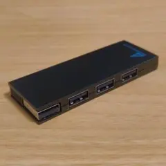 Sanwa 薄型4ポートUSB2.0ハブ ブラック USB-HMB406BKのサムネイル