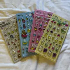 ミッフィー 立体シールセット 4種 3D ボンドロ シール 韓国