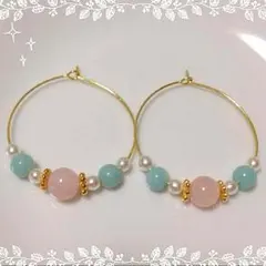 No.2 天然石ピアス☆ハンドメイド