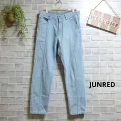 JUNRED デニム ピンタック ジーンズ スリット コットン ヴィンテージ S