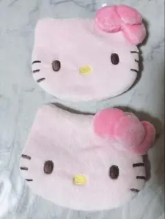 ハローキティ ピンクフェイス リボン カイロケース フリース 激レア 希少