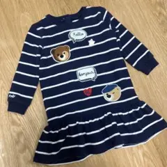 ラルフローレン　ポロベア トレーナー　冬　ボーダー　ワンピース 90から100