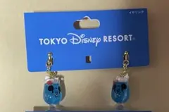 ディズニーリゾート　イヤリング　ミッキー　クリームソーダ　青
