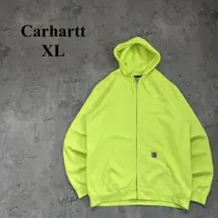 【Carhartt】カーハート（XL）ジップアップパーカー＊ルーズフィット＊ロゴ