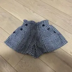 チェック柄ハイウエストショートパンツ