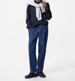 ユニクロ　ストレッチイージーアンクルパンツ　Blue Ｓサイズ　未使用タグ付き
