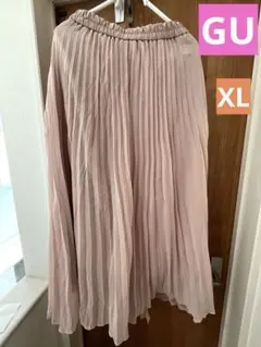 GU ピンク プリーツスカート XLサイズ
