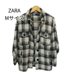 ZARA ザラ チェック柄 シャツブラウス ジャケット アウター トップス М