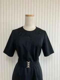 古着　ヴィンテージ   昭和レトロ　ワンピース　刺繍　ユーズド  ビンテージ