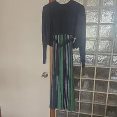 REDYAZEL ノースリーブニットロングワンピース(カーディガン付き)