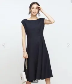 Rouge vif la cle ツィードフィット&フレアワンピース