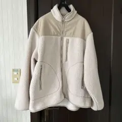 H&M ボアブルゾン ベージュ/アイボリー Lサイズ