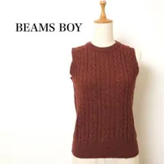 ビームスボーイBEAMSBOYウールニットベスト ブラウン ユニセックス