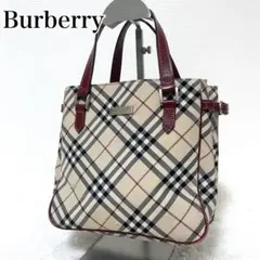 バーバリー ロゴプレート ミニハンドバッグ サイドベルト ノバチェック