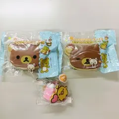 リラックマ　キイロイトリ　ショートケーキ＆ホットケーキ スクイーズ セット