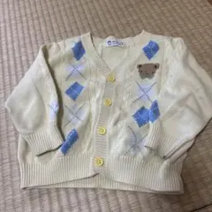 【familiar】アーガイル柄 カーディガン