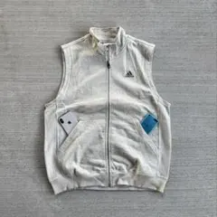 希少！old adidas ジップスウェット　ベスト　トラックジャケット