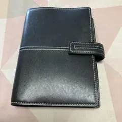 A5 システム手帳 黒 合成皮革 6リング