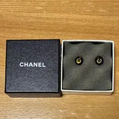 CHANEL シャネル ココマーク ミラーラウンドピアス 01P 黒 金