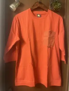 LOGOS オレンジ 七分袖 Mサイズ ポケット付き　新品未使用