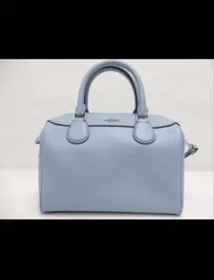 COACH　ボストンバッグ　ハンドバッグ　ショルダー　ライトブルー