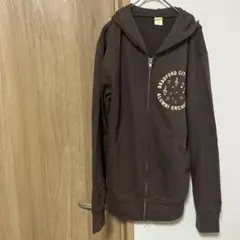 希少70s USA製金タグブラウン フルジップパーカー Mサイズゆるだぼ