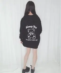 Honey Cinnamon Crush on シナモンジップパーカー ブラック