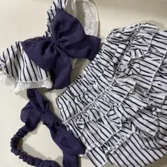 mocmof ベビー　おめかしセット　ブルマ　スタイ　ヘアバンド