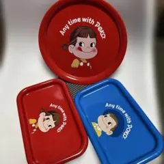 レトロ　不二家 ペコちゃん ポコちゃん トレイセット