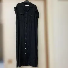 relume ブラック シャツワンピース 半袖