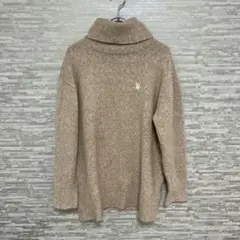 USポロアッスン✨タートルニット ベージュ M ゆったり　大きめ　ゆったり
