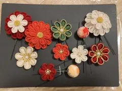 つまみ細工髪飾り 11個セット 手作り 成人式/前撮り/七五三/和装/袴/卒業式