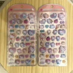 ハローキティ　コットンパフィーシール　サンリオ　2枚セット①