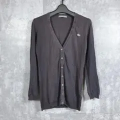 N329−2/06◯ LACOSTE Vネック カーディガン ブラックのサムネイル