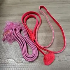 帯締め2本セット　オレンジ系＆ピンク系