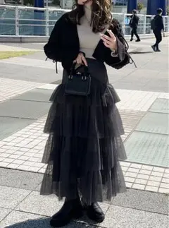 チュールティアードスカート［tW1122］