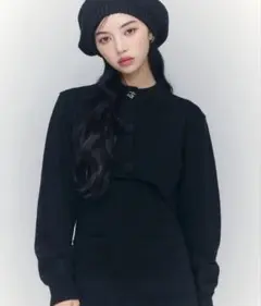 エイミーロゴボタンニットセットワンピース