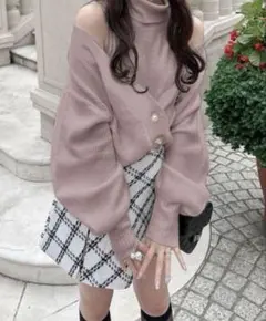 GRL グレイル パールボタンニットカーディガンアンサンブル[kz288]