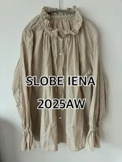 美品　2025AW SLOBE IENA タイプライターフリルカラーブラウス
