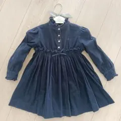 ラルフローレン ネイビー コーデュロイ 長袖ワンピース 100cm