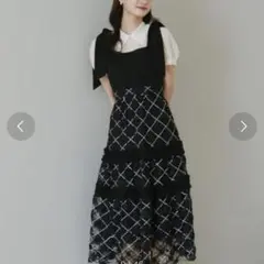 cheek ビッグリボンドッキングワンピース