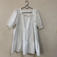 WEGO ティアードチュニック　ホワイト　freeサイズ