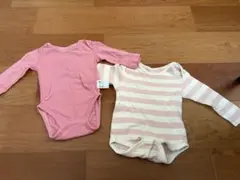 70cm ピンク 長袖肌着 2点セット