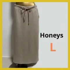 新品タグ付き Honeys スウェット ロングスカート L ベージュのサムネイル