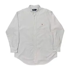 1990's RALPH LAUREN Canada製 ストライプ BD シャツ