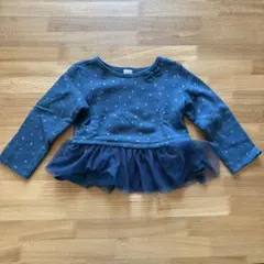 Carter's 3T 星柄 チュール付き トレーナー 裏起毛